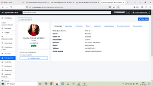 Ficha de un trabajador en PYMEXA